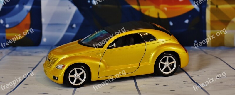 Auto Chrysler Model Model Car Gold