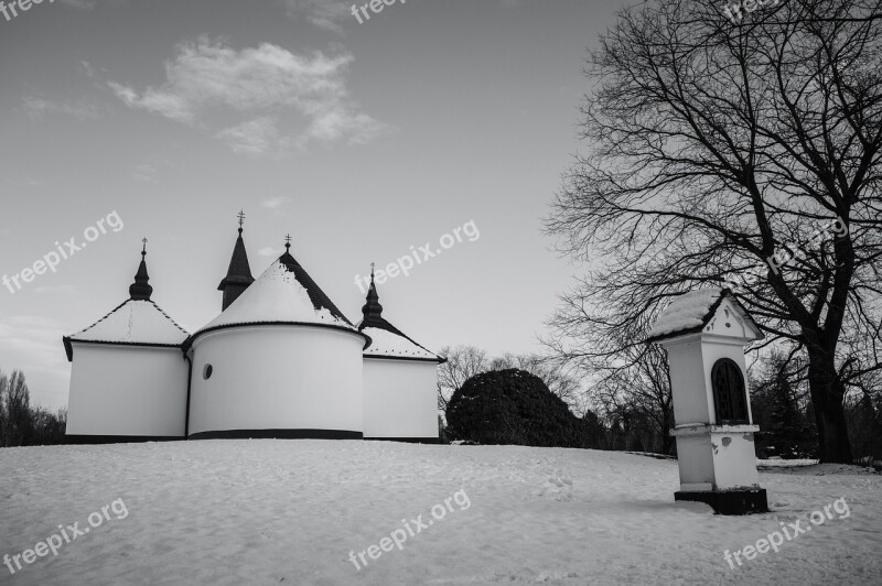 Chapel Kecskemét Arboretum Winter Snow