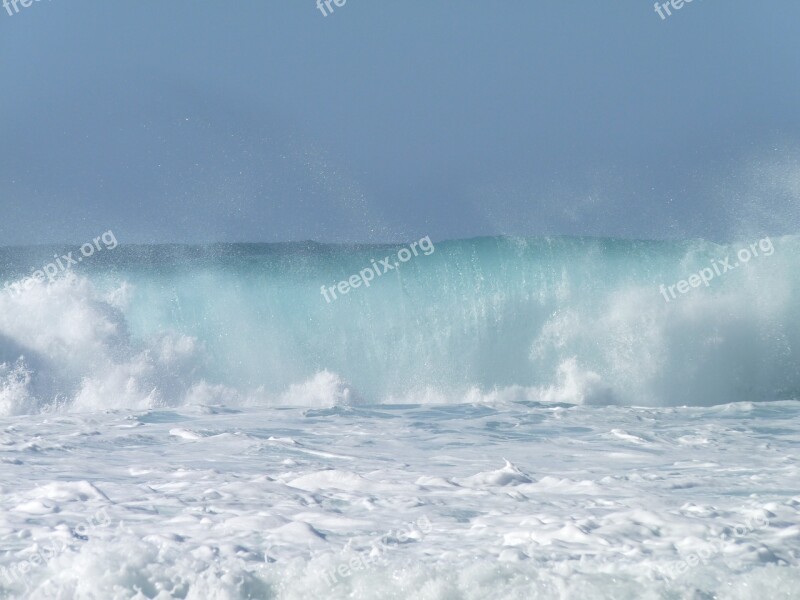 Wave Spray Surf Ocean Water