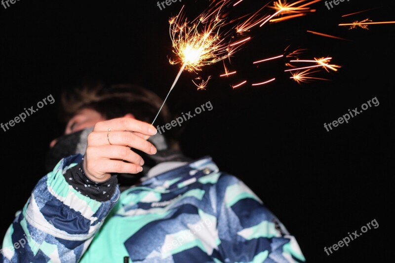 Sparkler New Year's Eve Birthday Celebrate Burning Down