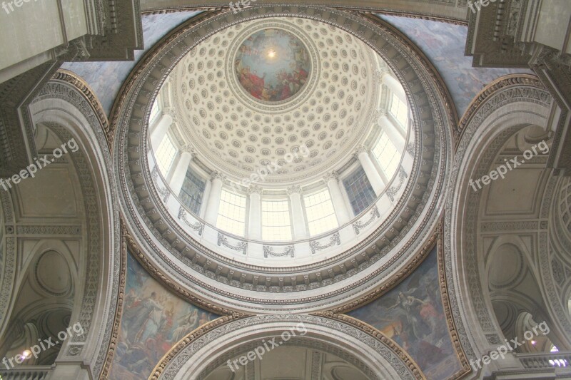 Paris Pantheon Architecture Dome Monument