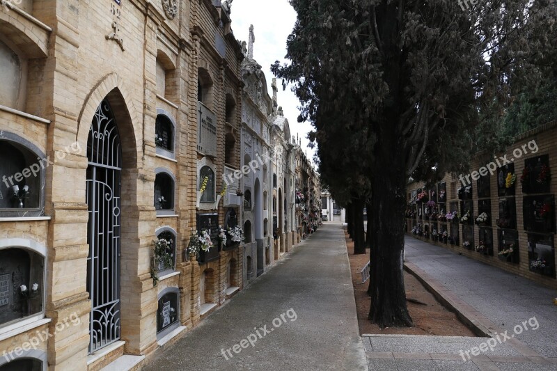 Cemetery Backlight Spain Architecture Dusk