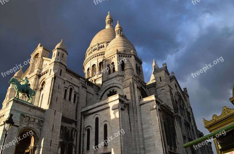 France Paris Sacred Heart Montmartre Free Photos