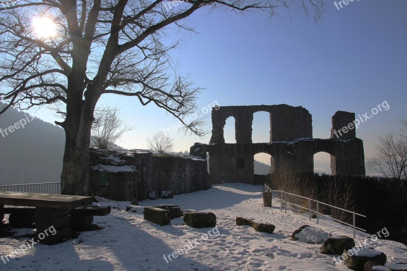 Castle Ruin Middle Ages Falkenstein Building