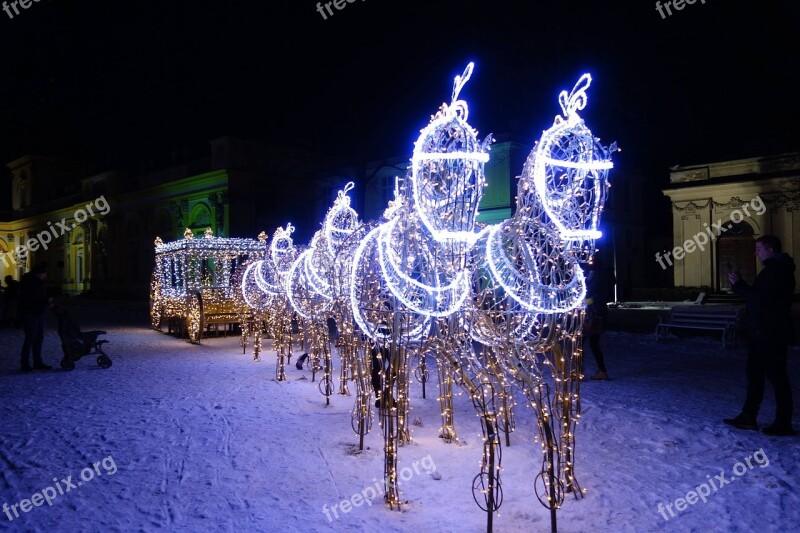 Winter Poland The Palace Warsaw Tourism