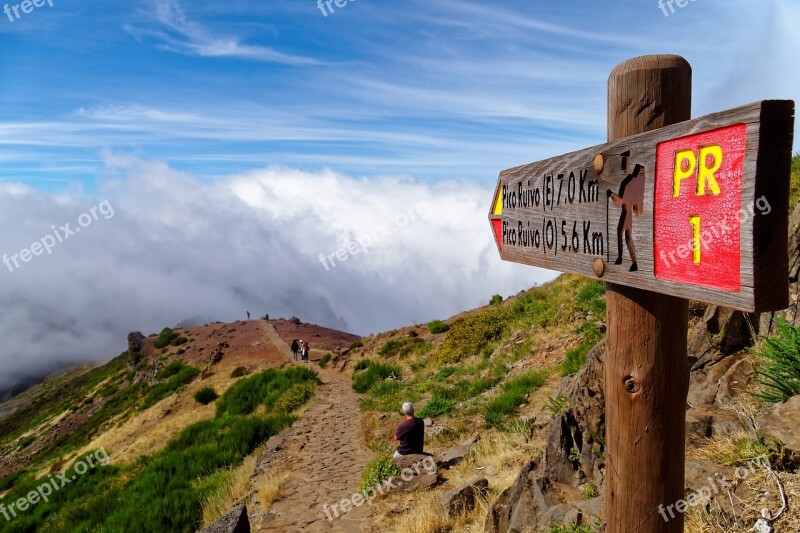 Mountain Hiking Path Away Wanderer