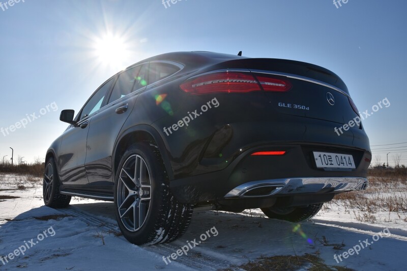 Car Benz Gle Snow Suv