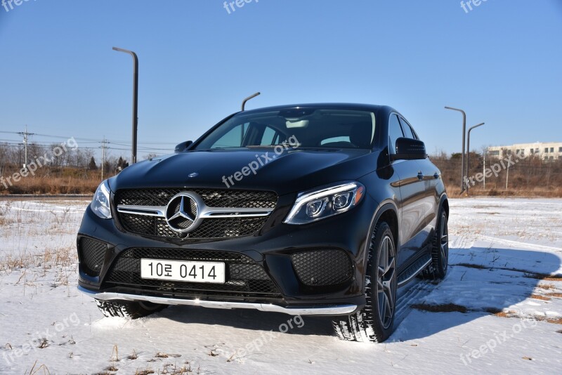 Car Benz Gle Snow Suv