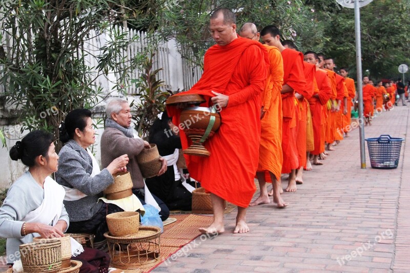 Luang Prabang Laos Unesco Heritage City Alms-giving