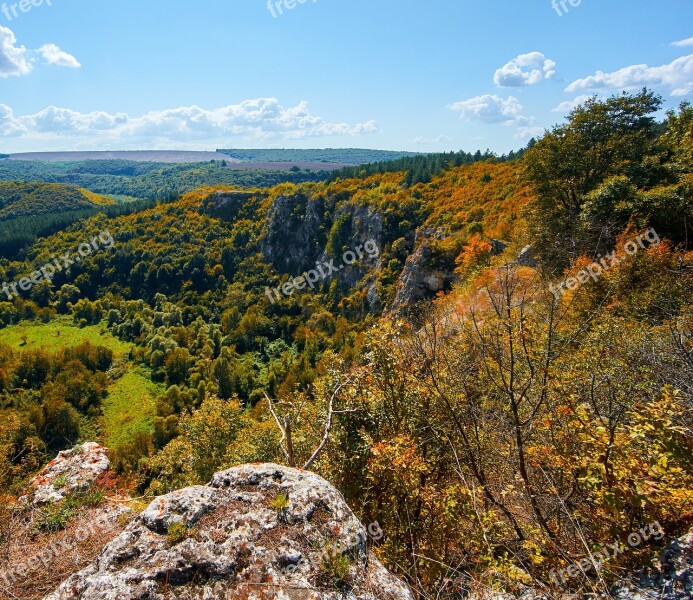 Natural Park Ruse Lom Orlova Chuka Cumulus Clouds Bulgaria