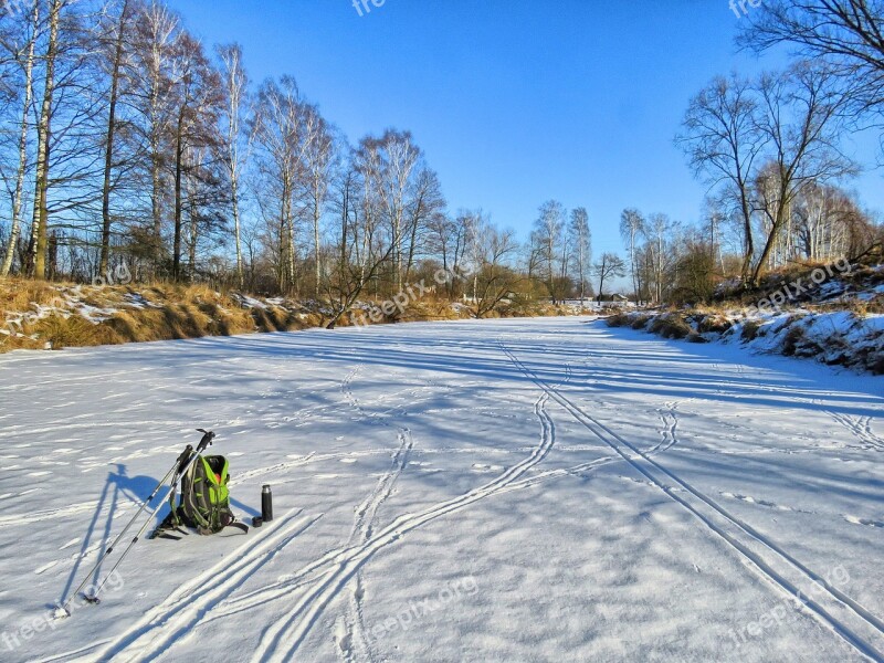 Winter River Frozen River Landscape Spacer