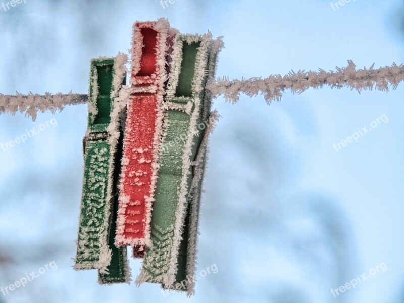 Binder Paper Clips Winter Frost Free Photos