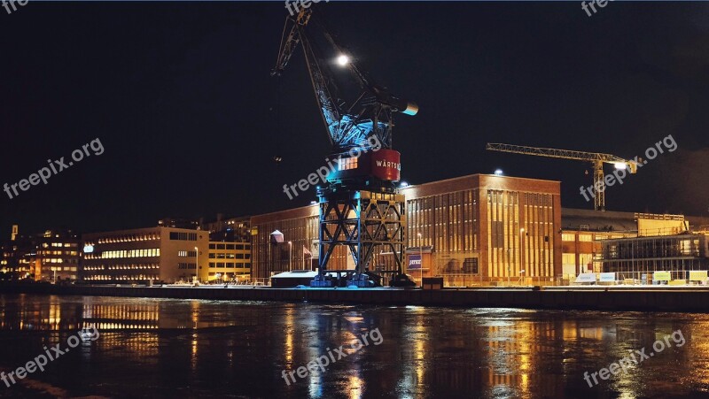 Aura River Wärtsilä Turku River Crane