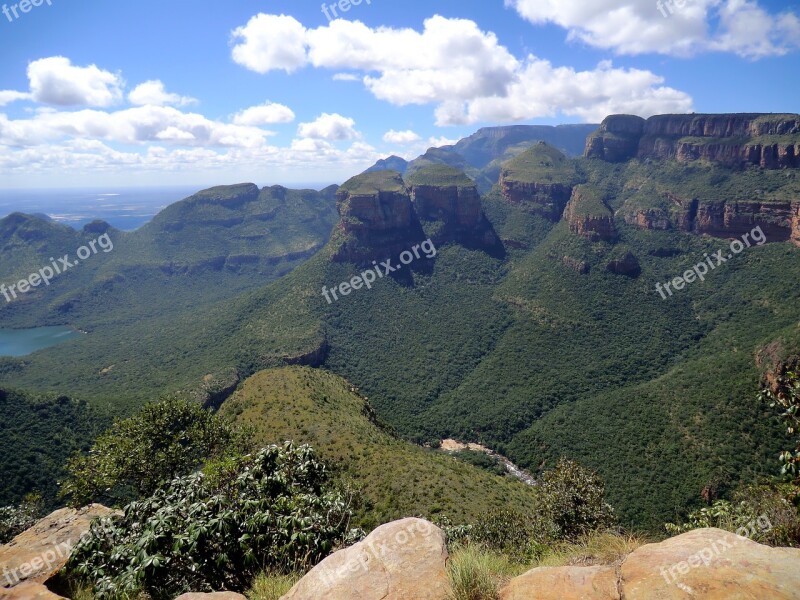 Rondavels Three Panorama Route Drakensberg Mountains