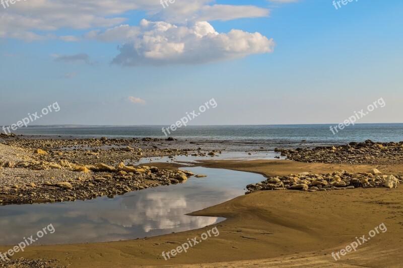 Beach Sea Landscape Reflections Horizon