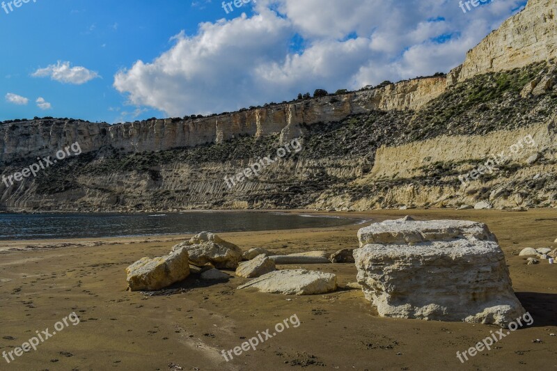 Beach Cliffs Sea Landscape Scenic