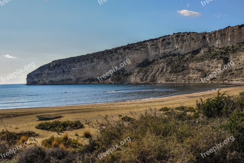 Beach Cliffs Sea Coastline Landscape