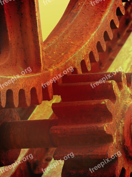 Mechanism Gear Machinery Rusty Machine