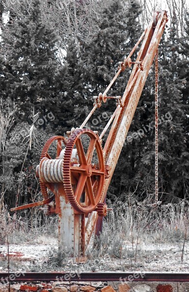 Crane Old Vintage Iron Rusty