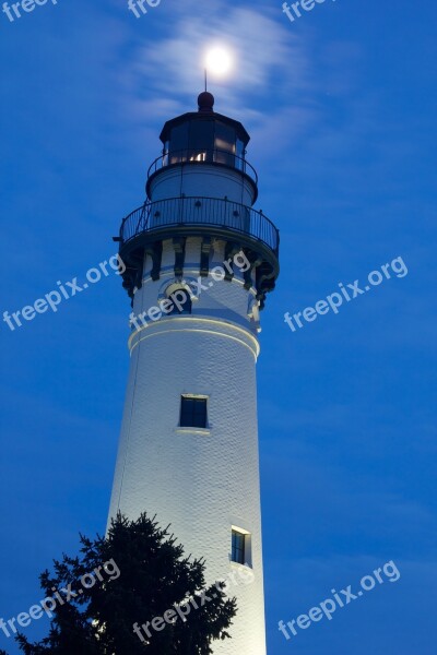 Lighthouse Lake Michigan Wisconsin Scenic Point