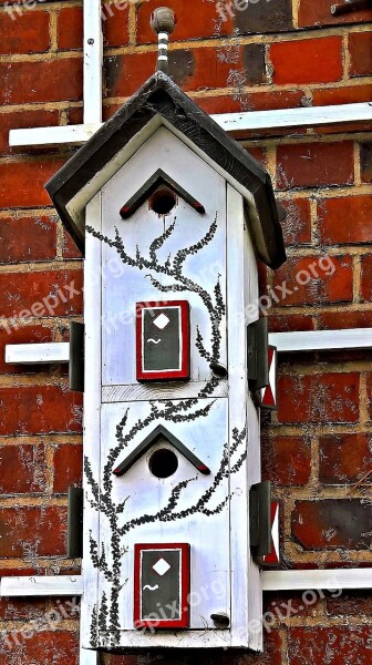 Aviary Nest Boxes Double-decker From Wood Lovingly Painted