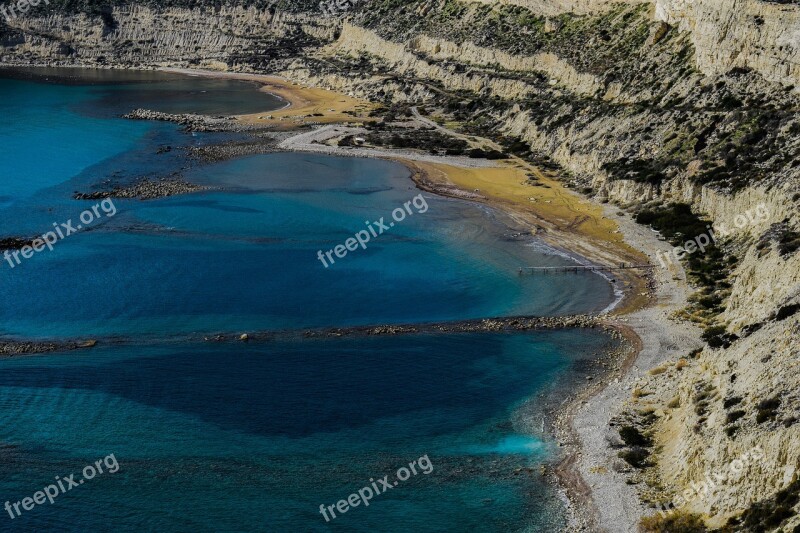 Beach Cliffs Sea Coastline Landscape