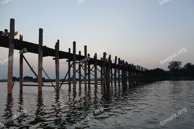 Myanmar Burma Bridge U Leg Bridge U-bein Bridge