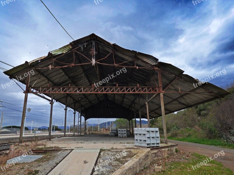 Hangar Railway Old Abandoned Ramshackle