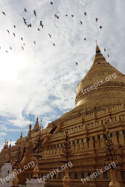 Myanmar Pagoda Buddhism Burma Temple Complex