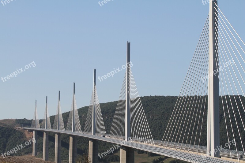 Viaduct Millau Bridge France Cables