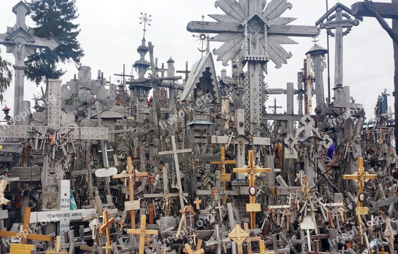 Hill Of Crosses Pilgrimage Cross Christianity Religious