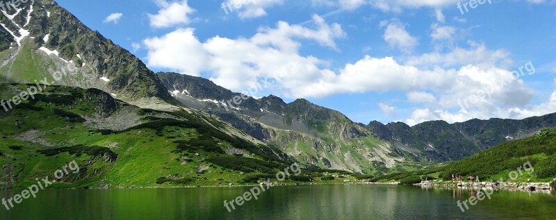 Tatry Mountains Valley Of Five Ponds The High Tatras Landscape