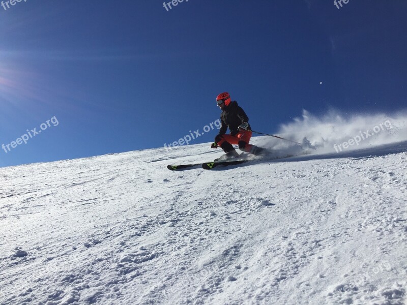 Ski Blue Sky Sky Snow Winter