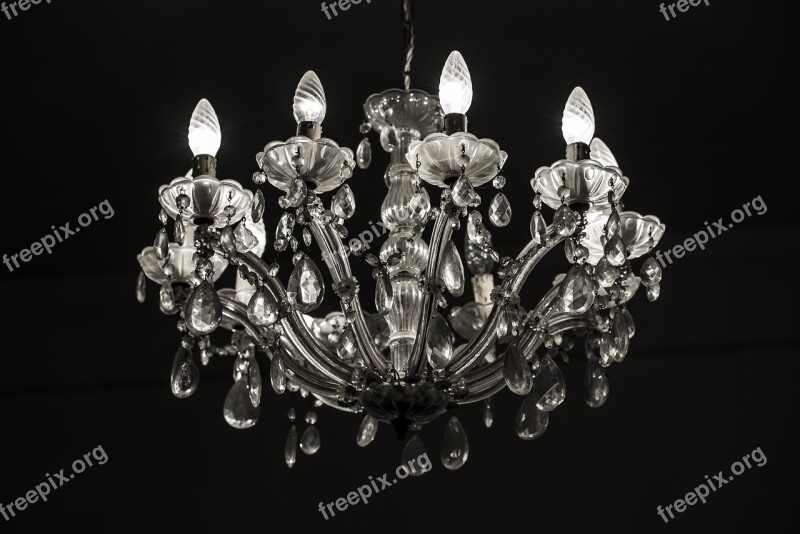 Chandelier Light Light Bulbs Crystal Transparent