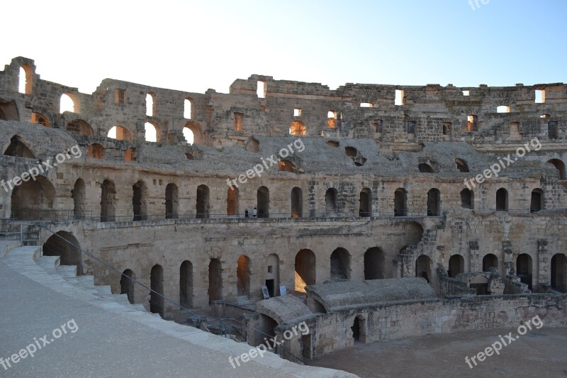 El Jem Amphitheatre Tunisia Architecture Monument