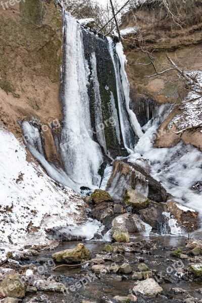 Waterfall Frozen Waterfall Icefall Icicle Gorge