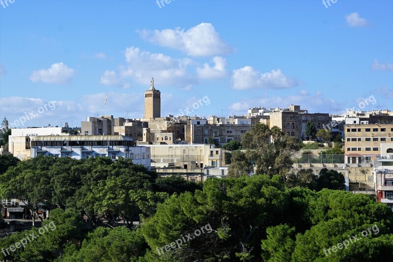 Sliema Malta Valetta Landscape Mediterranean