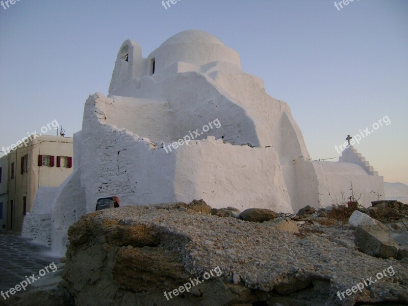 Church Of Panagia Paraportiani Mykonos Greece Traditional Historic