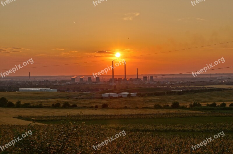 Ruse Chimneys Tolpofikatsiya Sunset Industrial Zone