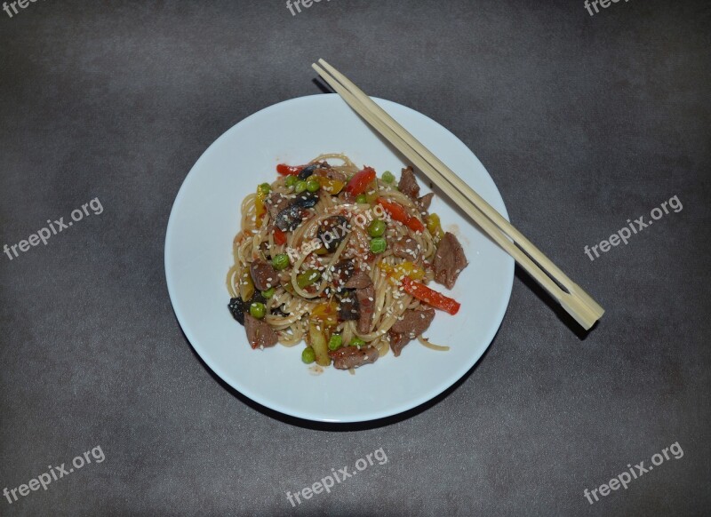 Noodles Kitchen Nutrition Appetizing Lunch