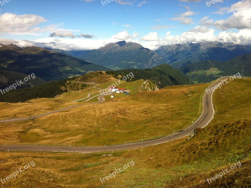 South Tyrol Mountains Mountain Peak Italy Road