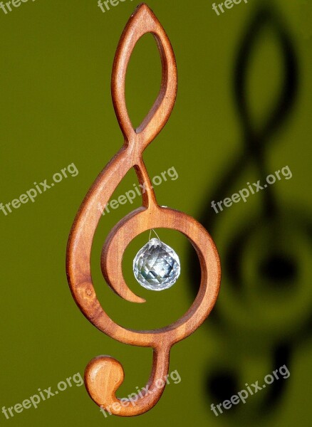 Treble Clef Clef Music Wood Deco