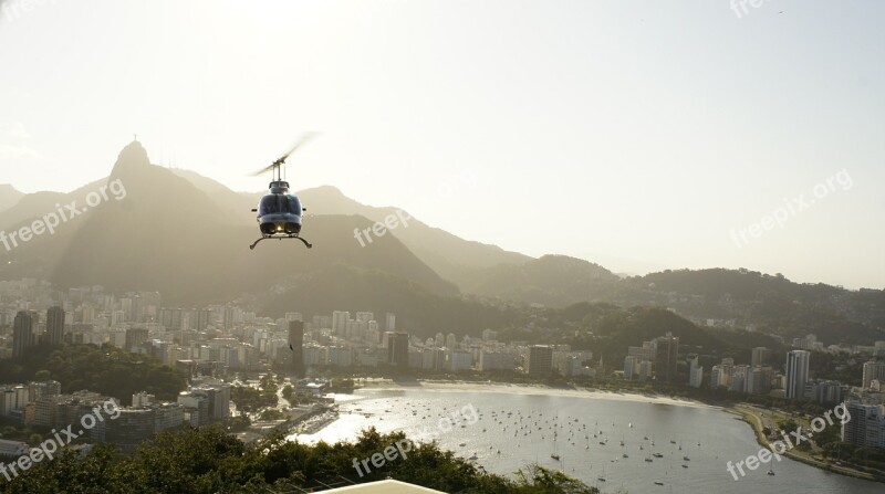 Rio De Janeiro Helicopter Beach Free Photos