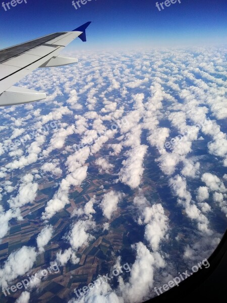 Vacations Flyer Clouds Flying Sky