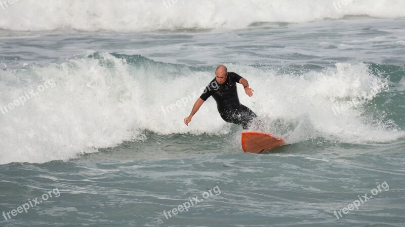 Surfing Ocean Surfer Wave Male