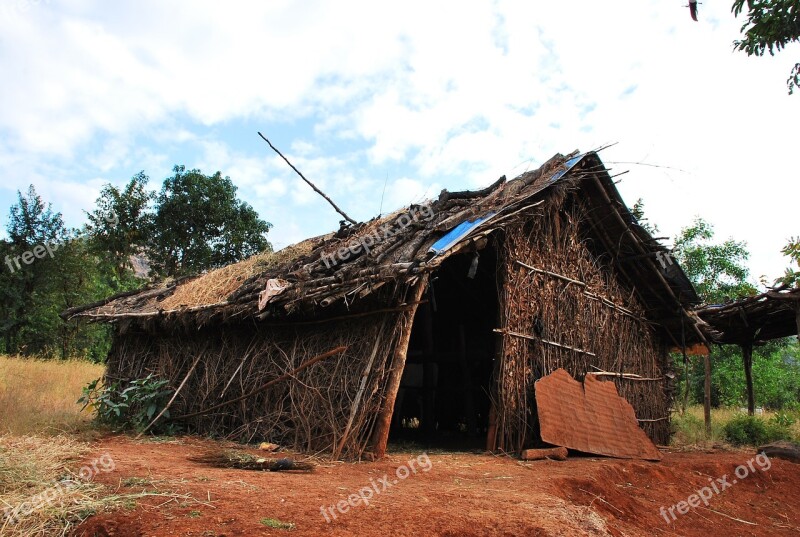 Hut Hutment Poor Poverty Rural