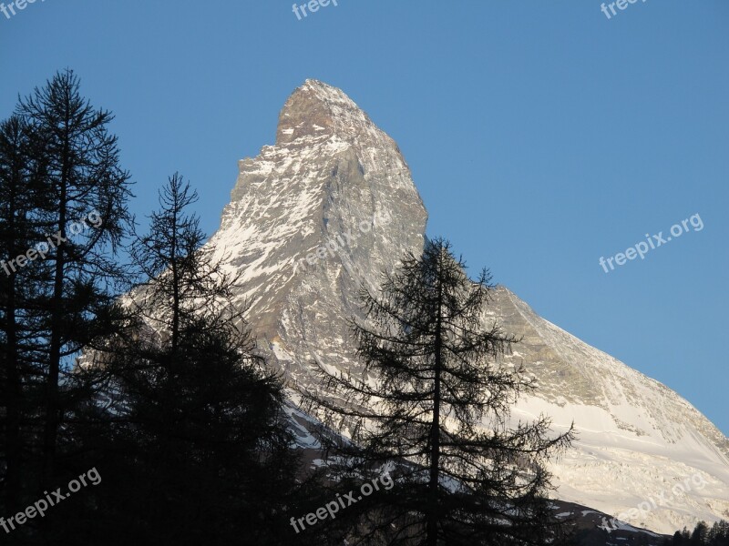 Matterhorn Switzerland Zermatt Valais Swiss Alps