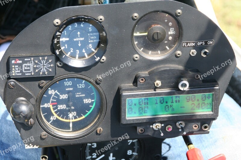 Instrument Panel Gliding Cockpit Free Photos