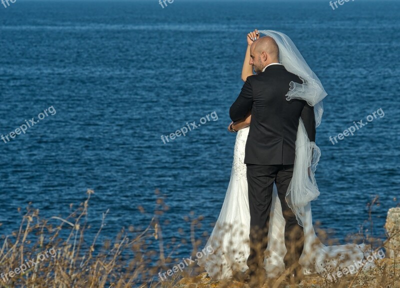 Wedding Bride Groom Engage Marriage Love