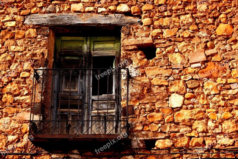 Black People Balcony House Abandoned Facade Ruins